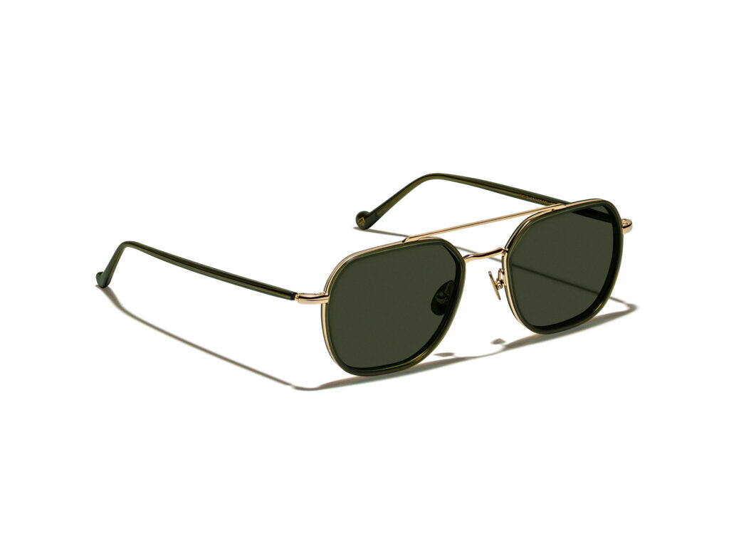 Produktbild von Moscot Mizer Sun Dark Green/Gold