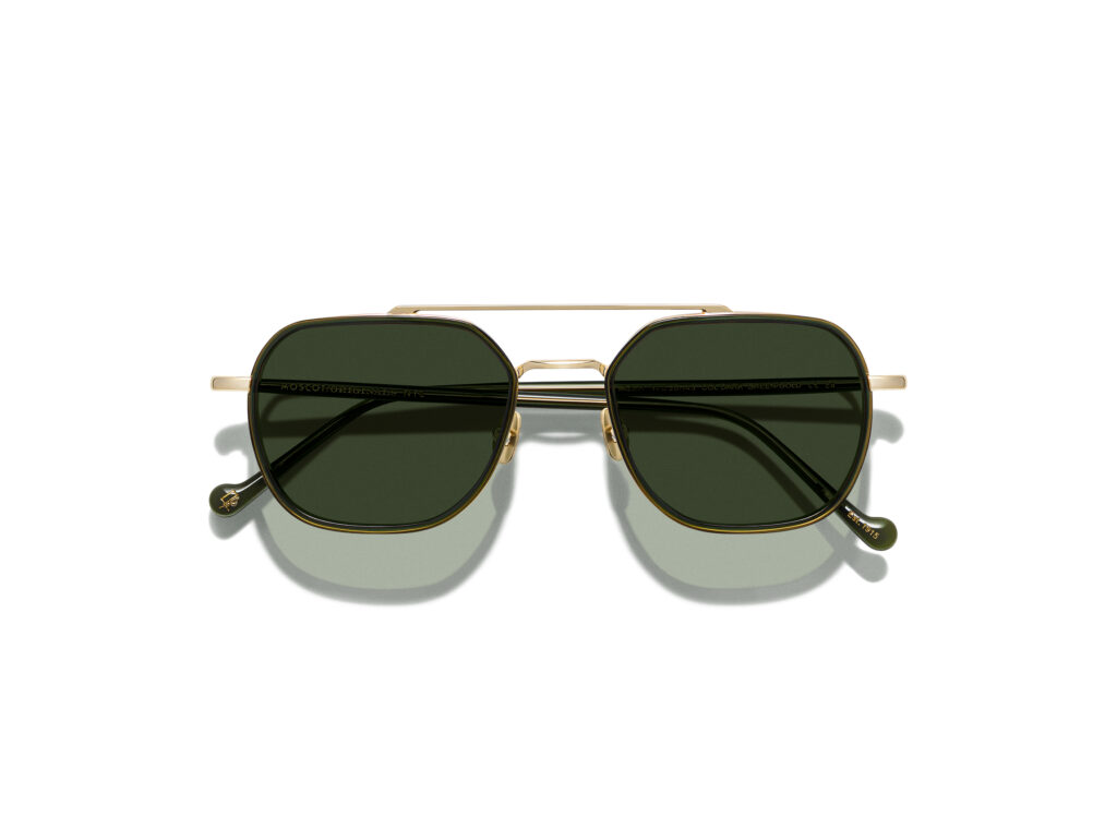 Produktbild von Moscot Mizer Sun Dark Green/Gold