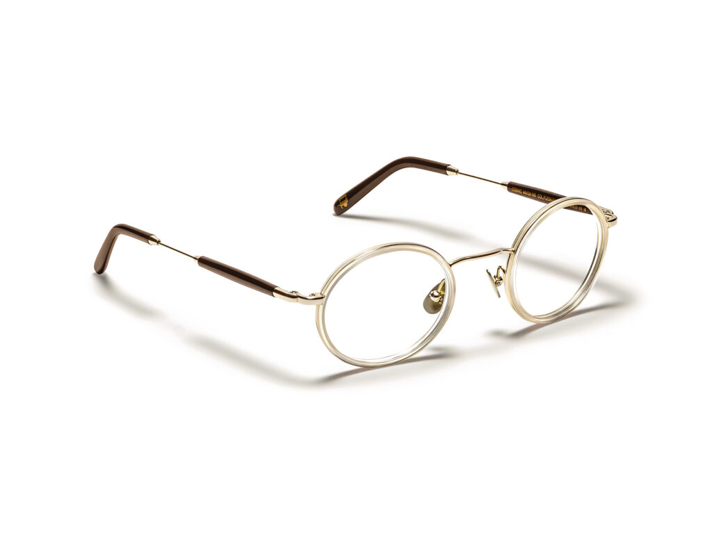 Produktbild von Moscot Cosnic Flesh-Dark Brown/Gold