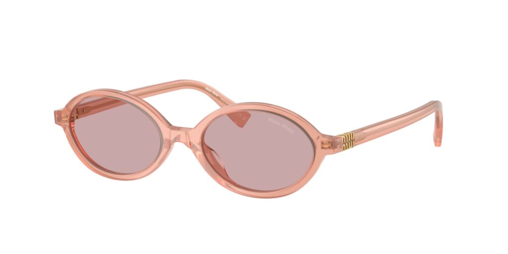 Produktbild von Miu Miu Miu Miu SMU04Z 20I-60V – Sonnenbrille Opal Rosa / Hellrosa Gläser