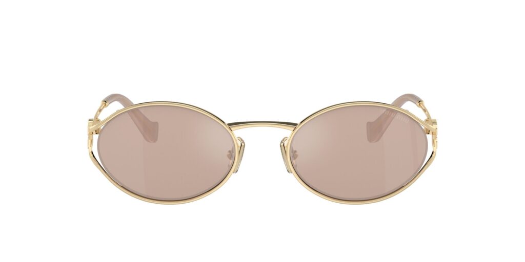 Produktbild von Miu Miu Miu Miu SMU52Y ZVN-20F – Sonnenbrille Pale Gold Pink Mirror Internal Silver