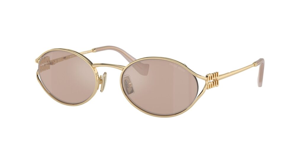 Produktbild von Miu Miu Miu Miu SMU52Y ZVN-20F – Sonnenbrille Pale Gold Pink Mirror Internal Silver