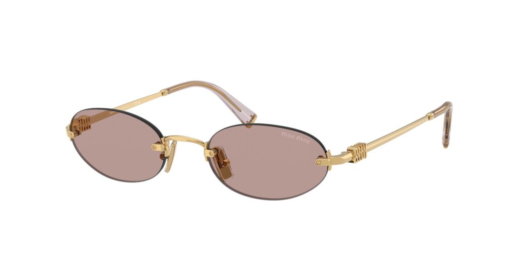 Produktbild von Miu Miu Miu Miu SMUA54S 5AK-20I – Sonnenbrille Gold Light Purple Brown