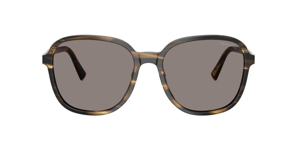 Produktbild von Miu Miu Miu Miu SMUB01 25E-80Q – Sonnenbrille Striped Loden Dark Grey