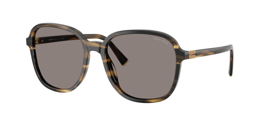 Produktbild von Miu Miu Miu Miu SMUB01 25E-80Q – Sonnenbrille Striped Loden Dark Grey